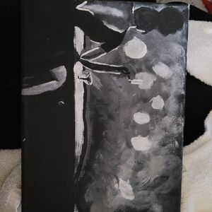 Abstract Black and White Canvas Art